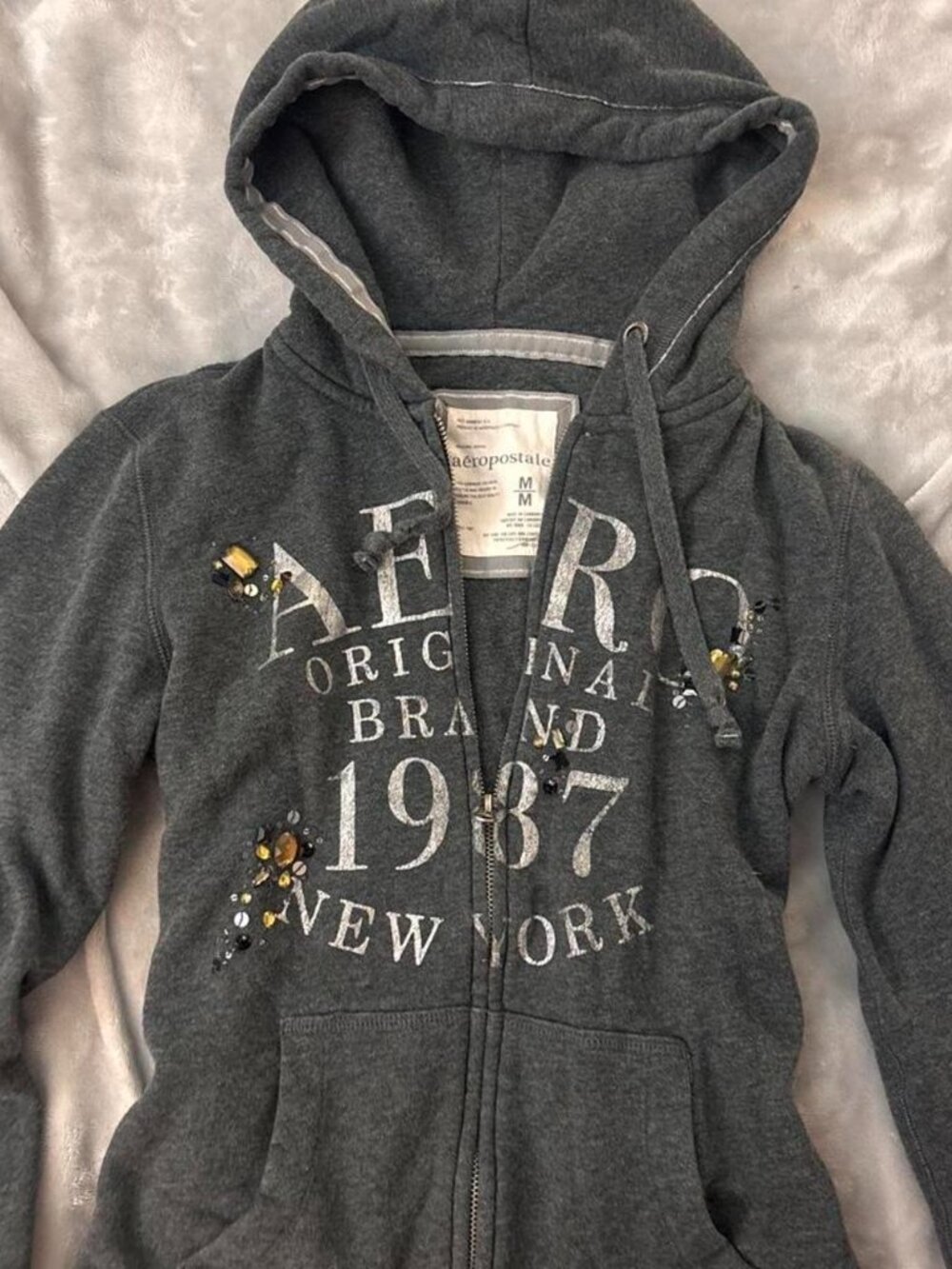 AEROPOSTALE 2000'S Y2K VINTAGE RHINESTONE DECOR SWEATER